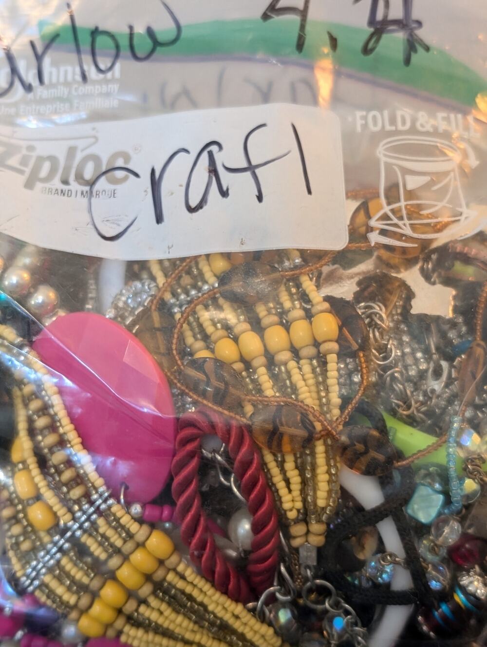 Jewelry Lot Harlow Repurpose Bag 4 Plus Lbs Beads/Craft/Repurpose Pieces